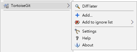 Explorer context menu for unversioned files