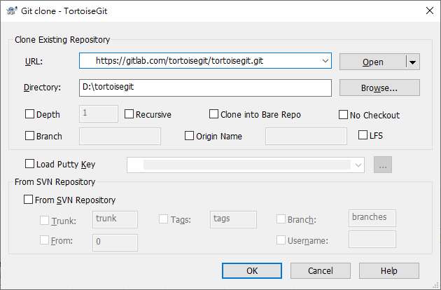 Clone dialog