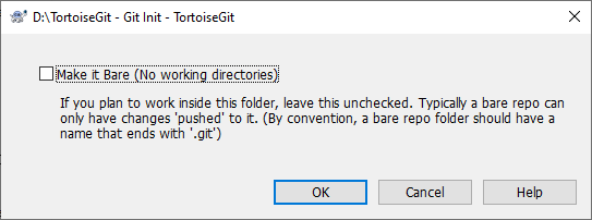 Create repository dialog