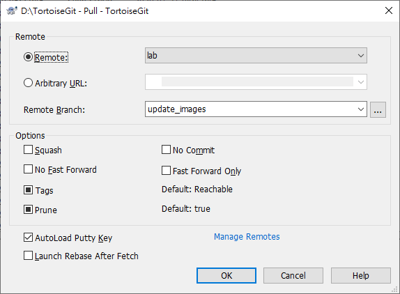 Pull dialog