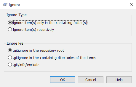 Ignore dialog