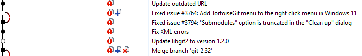 Collapsed revisions