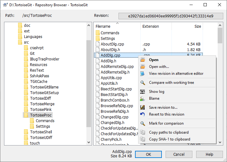 The Repository Browser