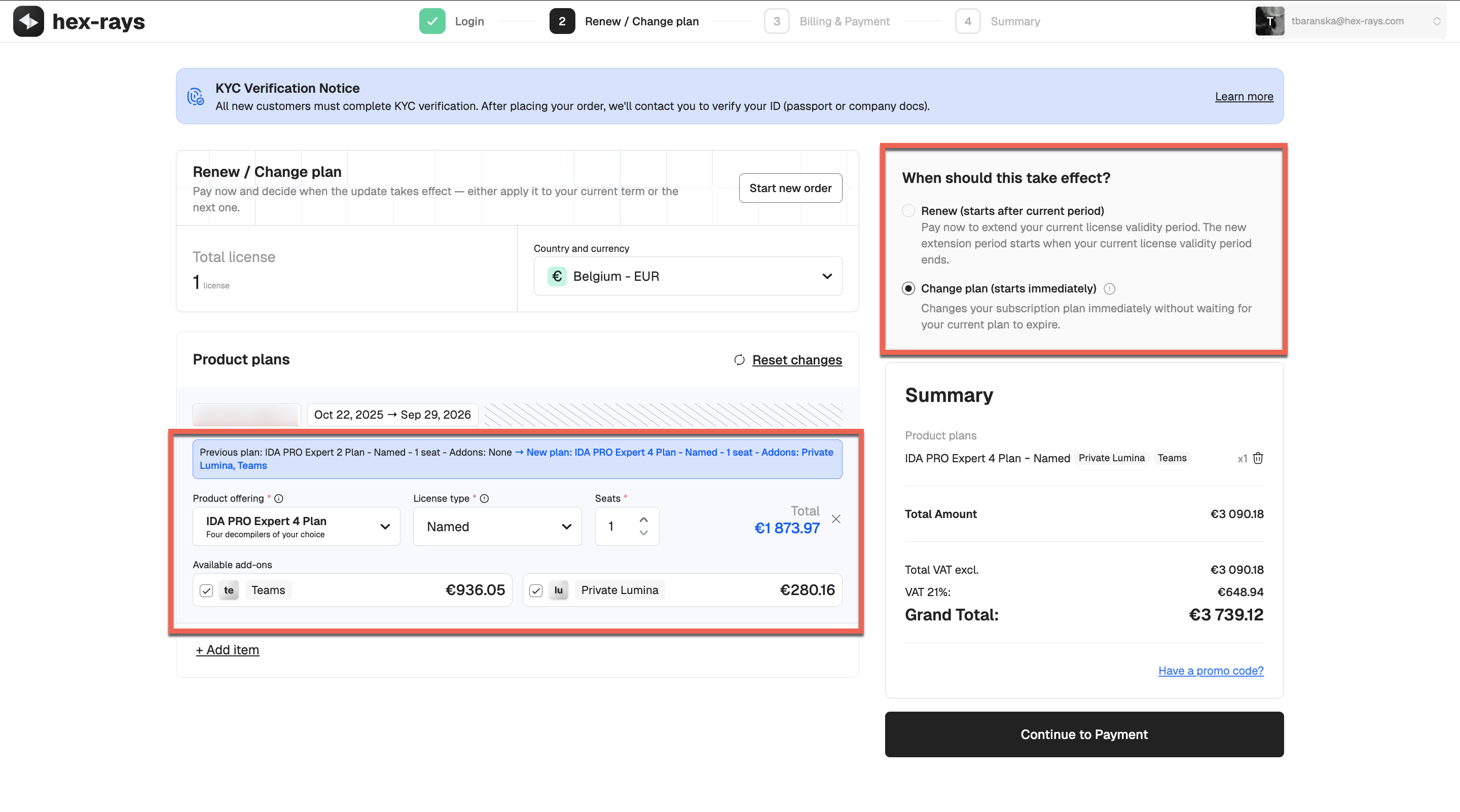 Review plan options