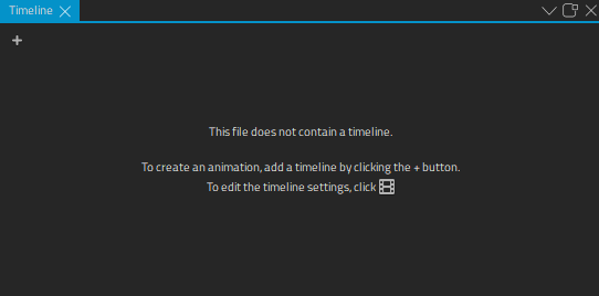 "Empty Timeline view"
